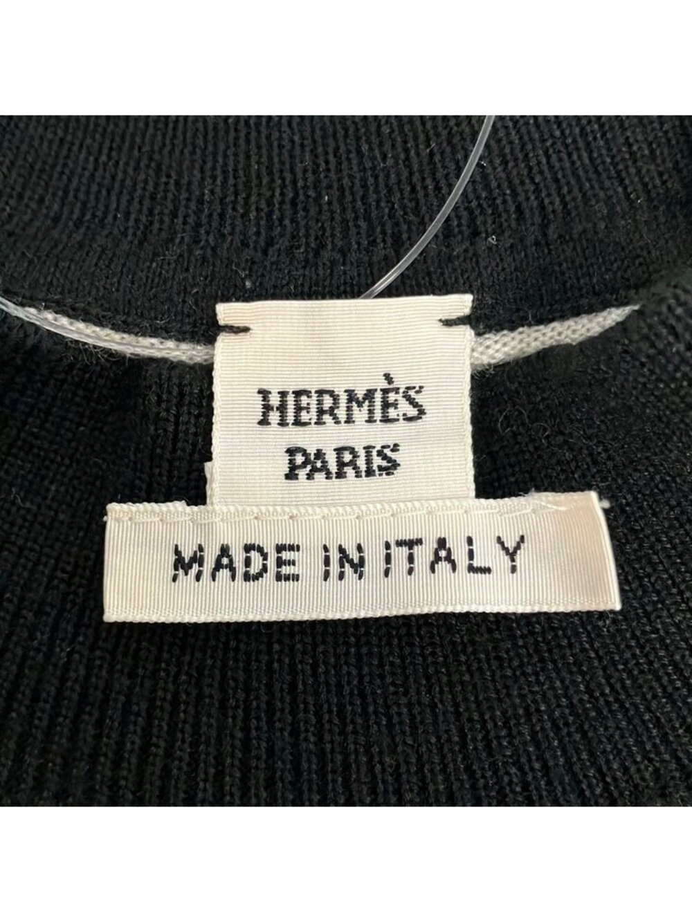 Hermes Long Sleeve Sweater 36 S Ivory Black Chaine D'ancre - Picture 3 of 5